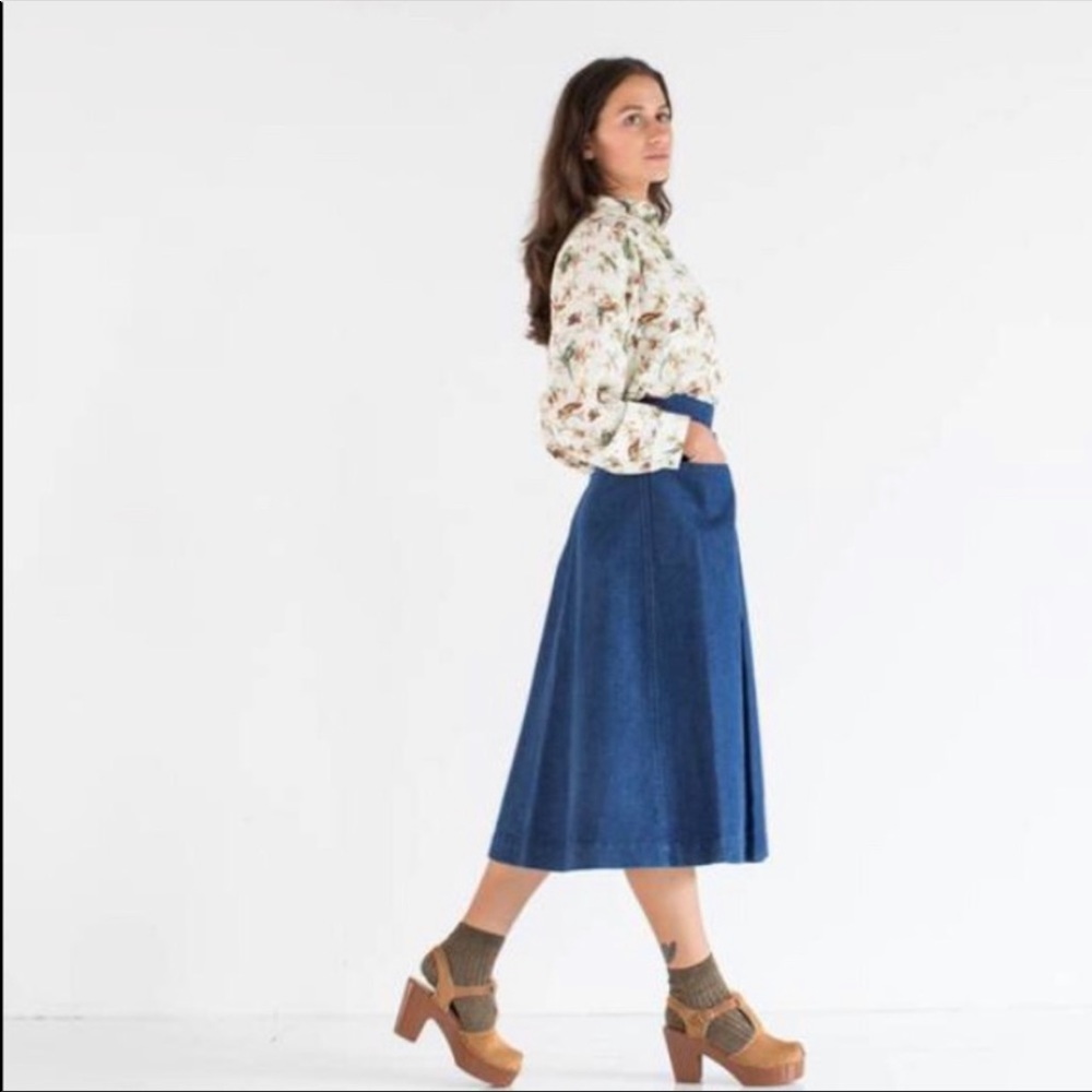 Carleen denim pocket skirt